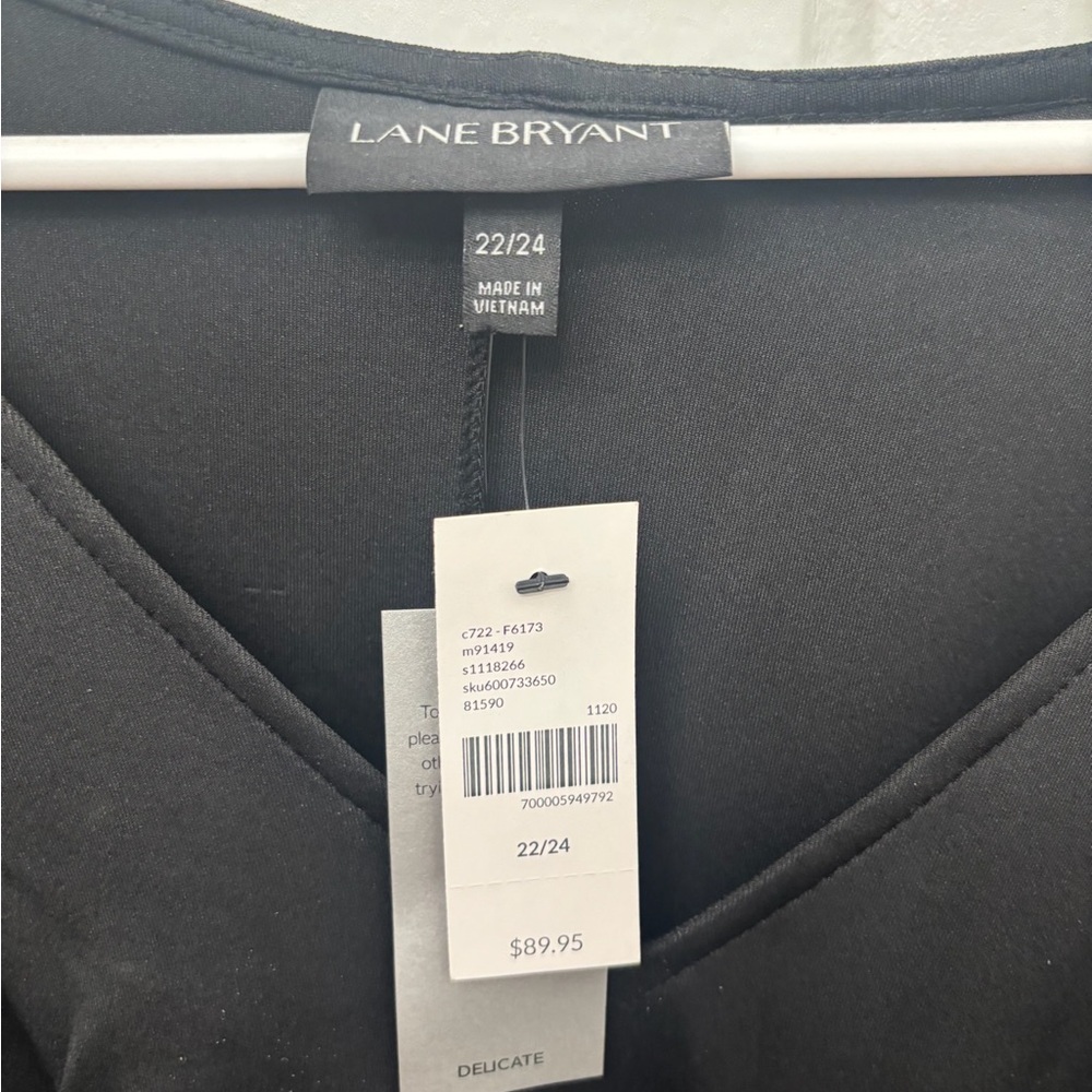Lane Bryant Black Mini Dress with Sequin Accents - Picture 2 of 5